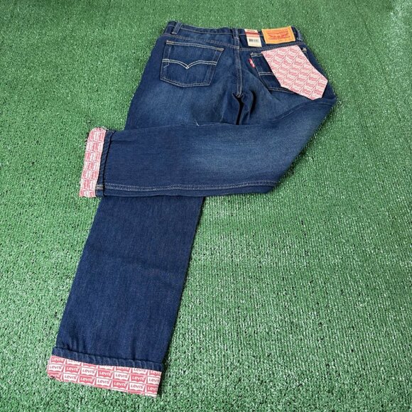 Levi’s 502 Vertical Stretch Regular Taper Midrise Rare Blue Jeans Size 27x27 NEW - Picture 1 of 15